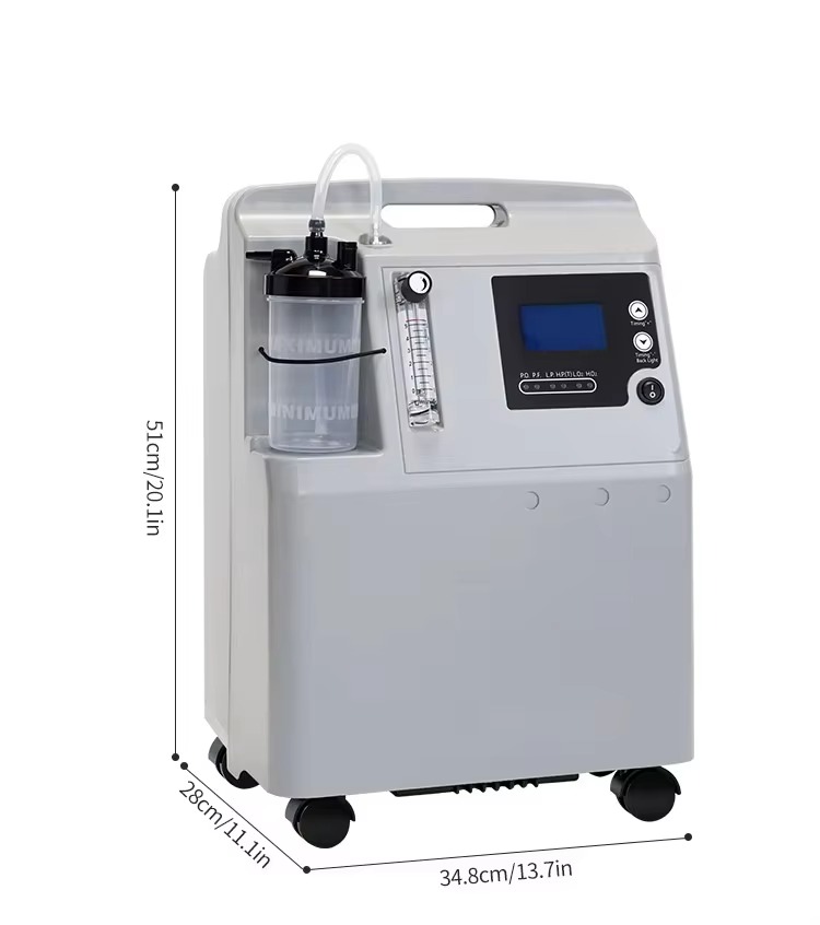 5L medical oxygen concentrator with universal mobile wheels