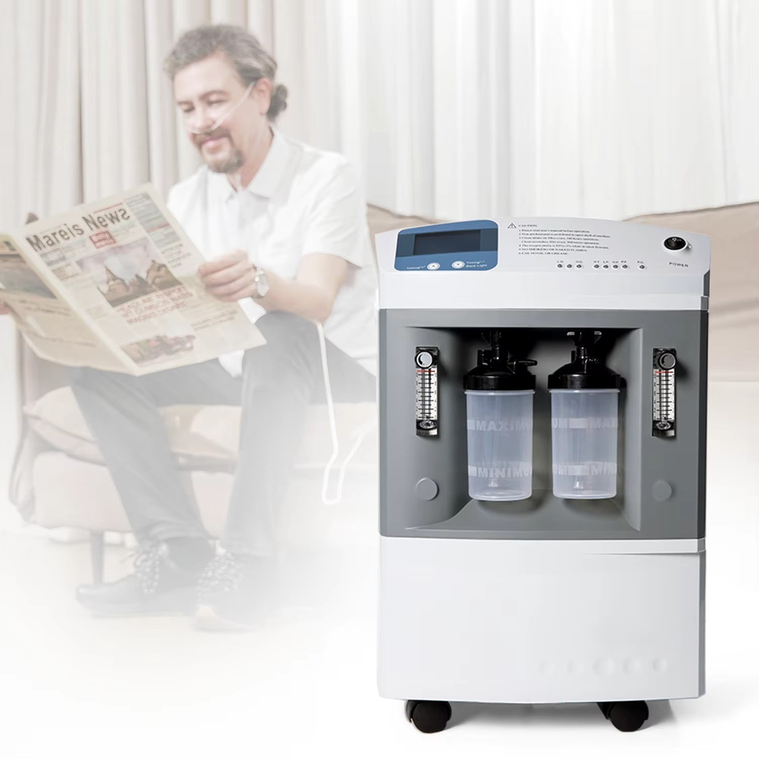 LCD display panel of 10L dual user oxygen machine
