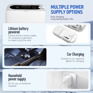 Removable rechargeable battery for portable oxygen concentrator