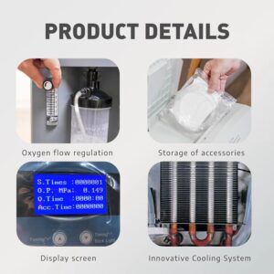 Multi safety alarm system for medical dual outlet oxygen generator